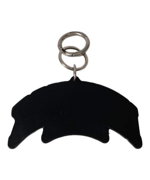 BALENCIAGA（バレンシアガ）BALENCIAGA (バレンシアガ) NEW YORK ロゴモチーフ キーホルダー チャーム ホワイト×ブラック サイズ:OneSizeの古着・服飾アイテム