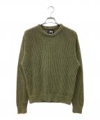 stussyステューシー）の古着「23AW Pigment Dyed Loose Gauge Sweater」｜オリーブ