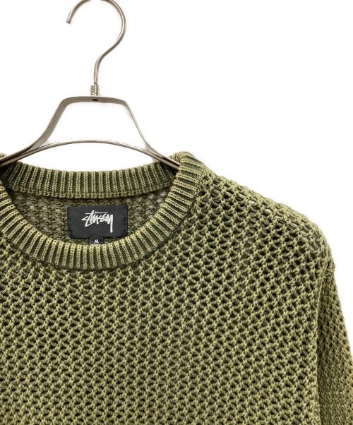 stussy（ステューシー）stussy (ステューシー) 23AW Pigment Dyed Loose Gauge Sweater オリーブ サイズ:Mの古着・服飾アイテム