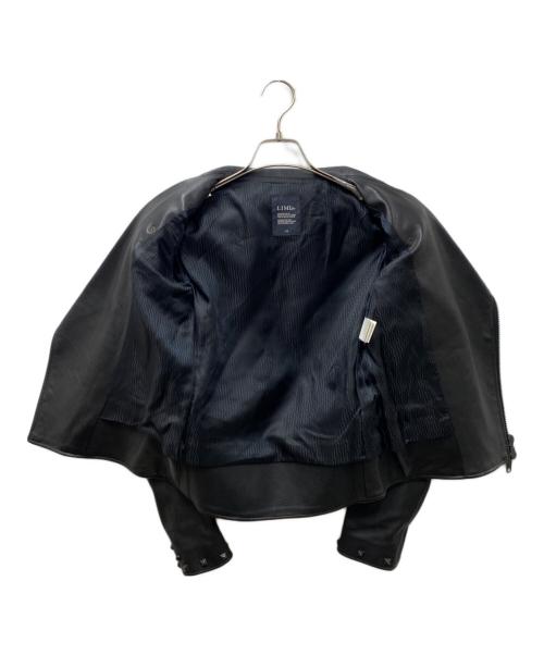 LIMI feu（リミフゥ）LIMI feu (リミフゥ) ブラックスタッズ ダブル レザーライダースジャケット ブラック サイズ:XSの古着・服飾アイテム