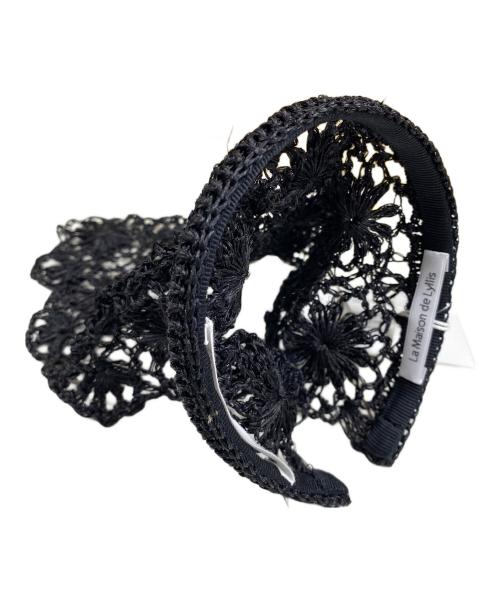crinkle crinkle crinkle（クリンクル クリンクル クリンクル）crinkle crinkle crinkle (クリンクル クリンクル クリンクル) レースカチューシャ ブラックの古着・服飾アイテム