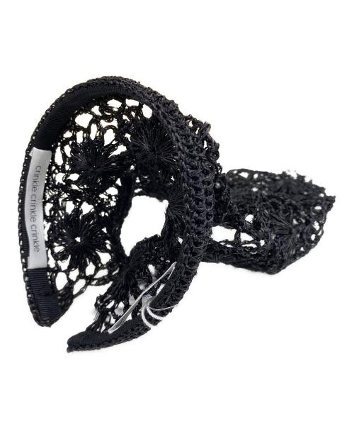 crinkle crinkle crinkle（クリンクル クリンクル クリンクル）crinkle crinkle crinkle (クリンクル クリンクル クリンクル) レースカチューシャ ブラックの古着・服飾アイテム