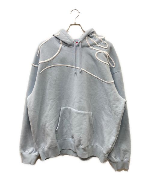 SUPREME（シュプリーム）Supreme (シュプリーム) Damien Hirst (ダミアンハースト) 25SS Shoulder Script Hooded Sweatshirt スカイブルー サイズ:SIZE XLの古着・服飾アイテム