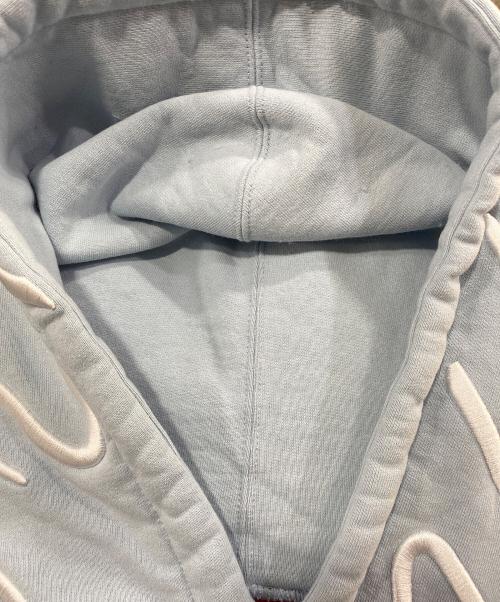 SUPREME（シュプリーム）Supreme (シュプリーム) Damien Hirst (ダミアンハースト) 25SS Shoulder Script Hooded Sweatshirt スカイブルー サイズ:SIZE XLの古着・服飾アイテム