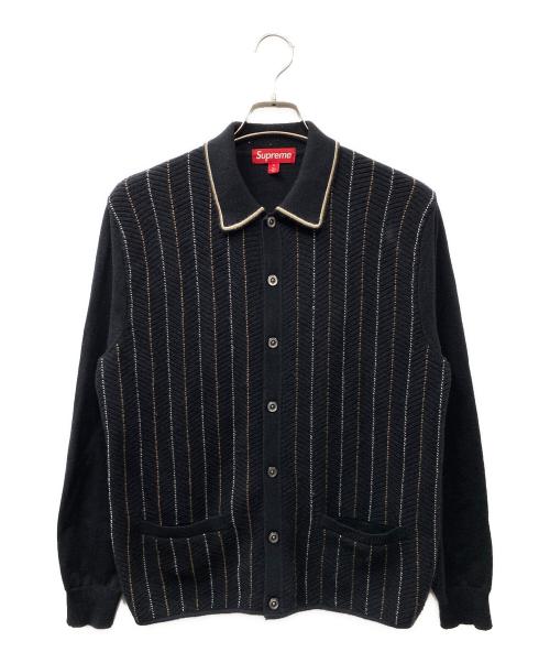 SUPREME（シュプリーム）Supreme (シュプリーム) 25SS Herringbone Cardigan ブラック サイズ:SIZE Sの古着・服飾アイテム