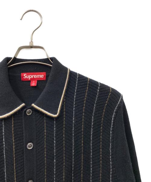 SUPREME（シュプリーム）Supreme (シュプリーム) 25SS Herringbone Cardigan ブラック サイズ:SIZE Sの古着・服飾アイテム