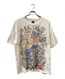 CIRCLE HERITAGE（サークルヘリテージ）の古着「ILLUSTE BADGE PRINT S/ST-SH/イラストバッジプリントTシャツ」｜ホワイト
