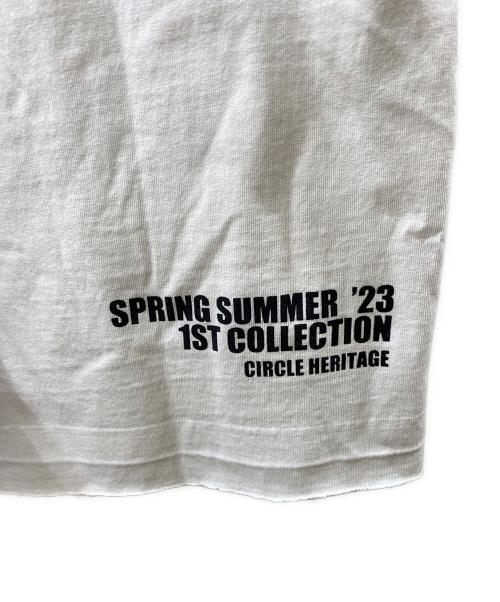 CIRCLE HERITAGE（サークルヘリテージ）CIRCLE HERITAGE (サークルヘリテージ) ILLUSTE BADGE PRINT S/ST-SH/イラストバッジプリントTシャツ ホワイト サイズ:XLの古着・服飾アイテム