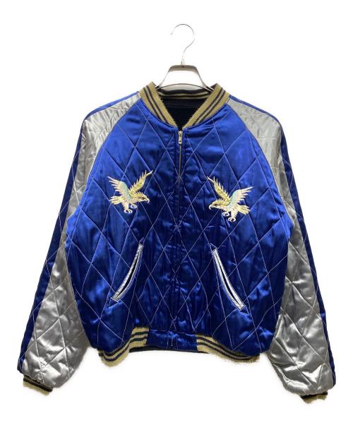 TAYLOR TOYO（テイラー トウヨウ）TAYLOR TOYO (テイラー トウヨウ) 別珍xサテン刺繍リバーシブルスカジャン ブルー×ブラック サイズ:SIZE Lの古着・服飾アイテム