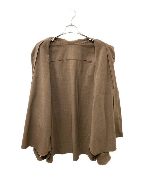 sillage（シアージ）sillage (シアージ) Essential Over Shirt ブラウン サイズ:Freeの古着・服飾アイテム