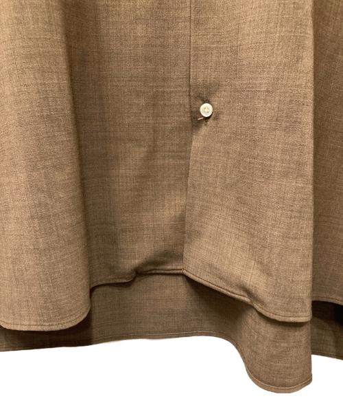 sillage（シアージ）sillage (シアージ) Essential Over Shirt ブラウン サイズ:Freeの古着・服飾アイテム