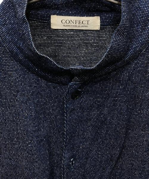 nestrobe confect（ネストローブ コンフェクト）nestrobe confect (ネストローブ コンフェクト) ウール混デニムバギーシャツ インディゴ サイズ:FREEの古着・服飾アイテム
