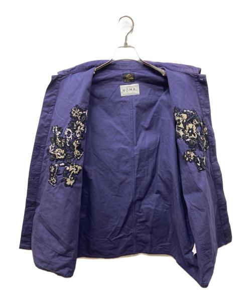 Needles（ニードルズ）Needles (ニードルズ) NOMA t.d. (ノーマティーディー) D.N. COVERALL - FLORAL / HAND EMB. カバーオール ネイビー サイズ:Lの古着・服飾アイテム