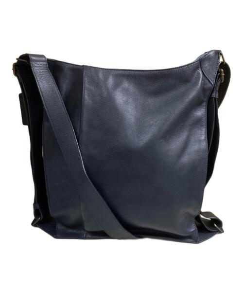 MOTHERHOUSE（マザーハウス）MOTHERHOUSE (マザーハウス) レザー スクエア 2WAYバッグ メッセンジャー ネイビーの古着・服飾アイテム