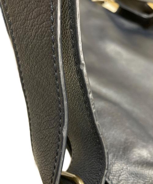 MOTHERHOUSE（マザーハウス）MOTHERHOUSE (マザーハウス) レザー スクエア 2WAYバッグ メッセンジャー ネイビーの古着・服飾アイテム