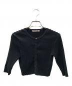 AURALEEオーラリー）の古着「24ss GIZA HIGH GAUGE RIB KNIT SHORT CARDIGAN」｜ブラック