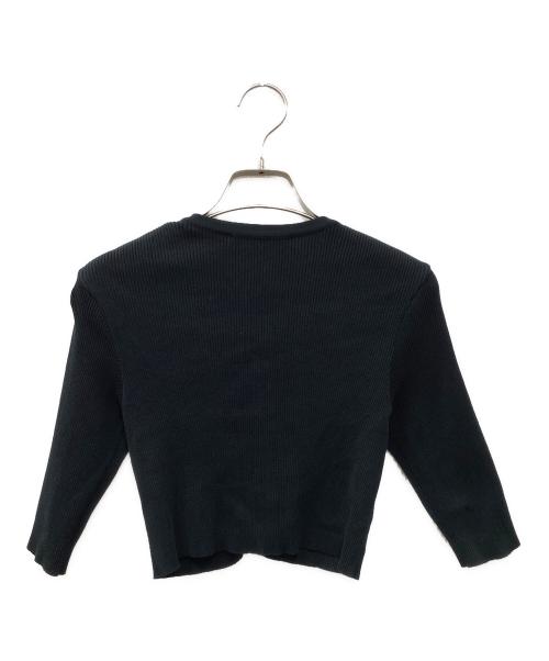 AURALEE（オーラリー）AURALEE (オーラリー) 24ss GIZA HIGH GAUGE RIB KNIT SHORT CARDIGAN ブラック サイズ:SIZE 1の古着・服飾アイテム