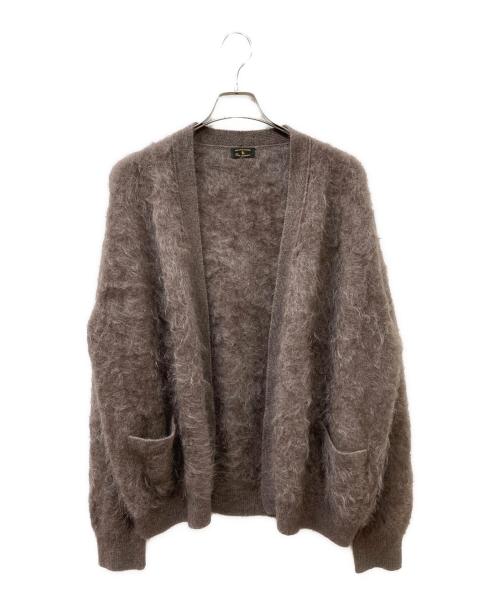 MAATEE&SONS（マーティーアンドサンズ）MAATEE&SONS (マーティーアンドサンズ) 23AW 別注 ざぶとん Cashmere shaggy cardigan ブラウン サイズ:3の古着・服飾アイテム