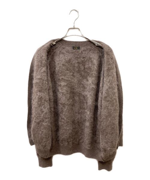 MAATEE&SONS（マーティーアンドサンズ）MAATEE&SONS (マーティーアンドサンズ) 23AW 別注 ざぶとん Cashmere shaggy cardigan ブラウン サイズ:3の古着・服飾アイテム