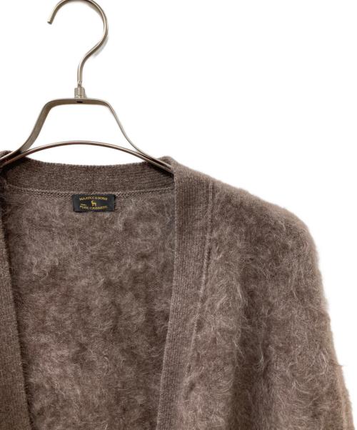 MAATEE&SONS（マーティーアンドサンズ）MAATEE&SONS (マーティーアンドサンズ) 23AW 別注 ざぶとん Cashmere shaggy cardigan ブラウン サイズ:3の古着・服飾アイテム