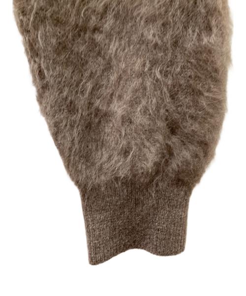 MAATEE&SONS（マーティーアンドサンズ）MAATEE&SONS (マーティーアンドサンズ) 23AW 別注 ざぶとん Cashmere shaggy cardigan ブラウン サイズ:3の古着・服飾アイテム