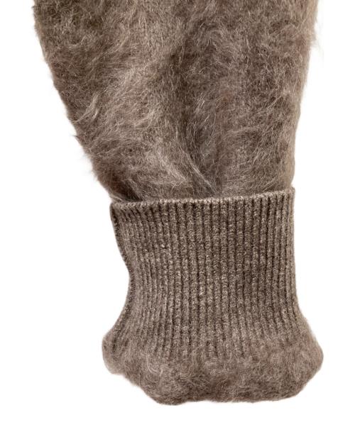 MAATEE&SONS（マーティーアンドサンズ）MAATEE&SONS (マーティーアンドサンズ) 23AW 別注 ざぶとん Cashmere shaggy cardigan ブラウン サイズ:3の古着・服飾アイテム