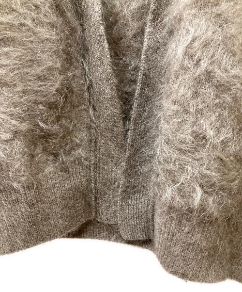 MAATEE&SONS（マーティーアンドサンズ）MAATEE&SONS (マーティーアンドサンズ) 23AW 別注 ざぶとん Cashmere shaggy cardigan ブラウン サイズ:3の古着・服飾アイテム