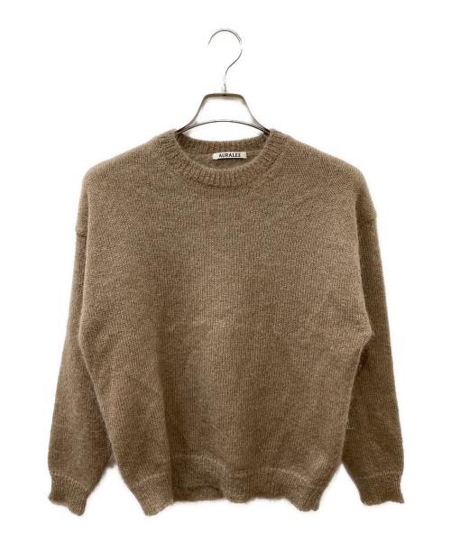 AURALEE（オーラリー）AURALEE (オーラリー) 19AW SUPER KID MOHAIR KNIT P/O ブラウンの古着・服飾アイテム