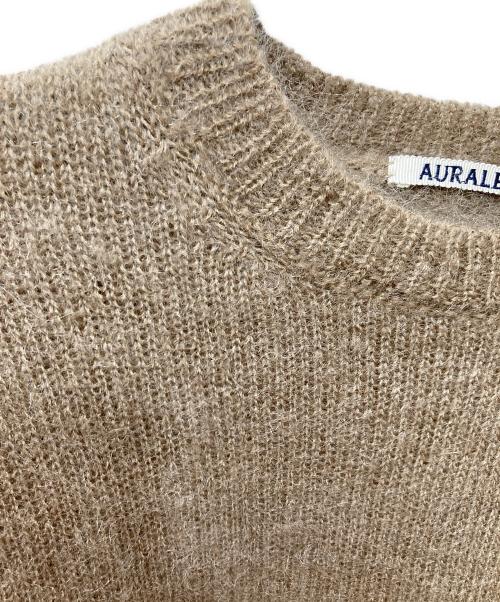 AURALEE（オーラリー）AURALEE (オーラリー) 19AW SUPER KID MOHAIR KNIT P/O ブラウンの古着・服飾アイテム