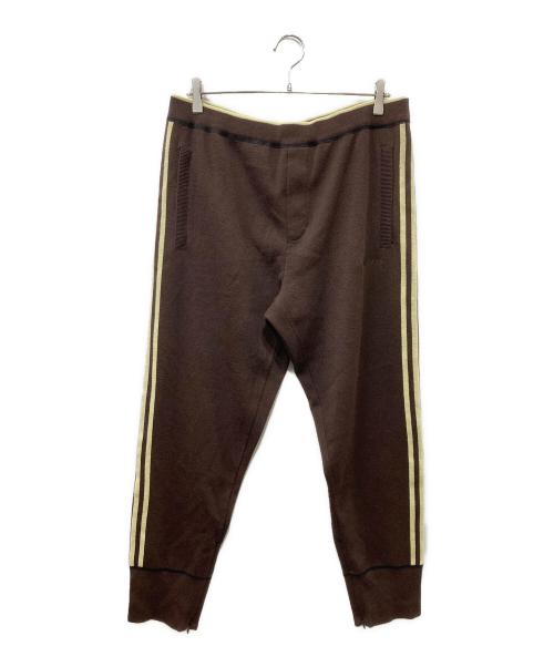adidas（アディダス）adidas (アディダス) WALES BONNER (ウェールズボナー) Knit Pants ブラウン×ベージュ サイズ:2XLの古着・服飾アイテム