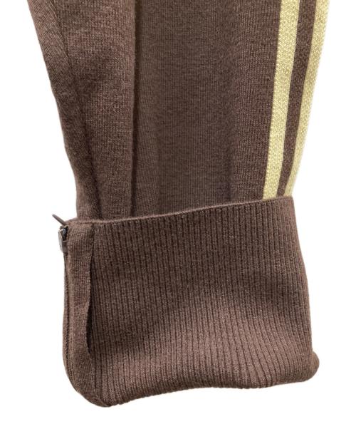 adidas（アディダス）adidas (アディダス) WALES BONNER (ウェールズボナー) Knit Pants ブラウン×ベージュ サイズ:2XLの古着・服飾アイテム