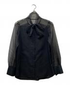 AEWEN MATOPHイウエン マトフ）の古着「オーガンジー ボウタイ ブラウス」｜ブラック