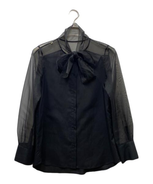AEWEN MATOPH（イウエン マトフ）AEWEN MATOPH (イウエン マトフ) オーガンジー ボウタイ ブラウス ブラック サイズ:38の古着・服飾アイテム
