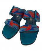 Manolo Blahnikマノロブラニク）の古着「ボヘミアン サンダル」｜グリーン