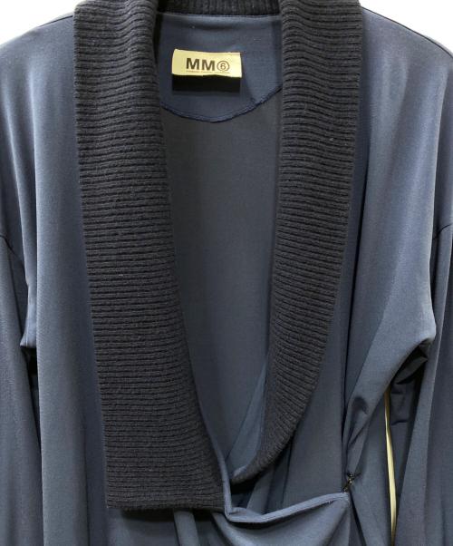 MM6 Maison Margiela（エムエムシックスメゾンマルジェラ）MM6 Maison Margiela (エムエムシックスメゾンマルジェラ) リブカラーカーディガン ネイビー サイズ:Mの古着・服飾アイテム