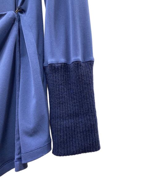 MM6 Maison Margiela（エムエムシックスメゾンマルジェラ）MM6 Maison Margiela (エムエムシックスメゾンマルジェラ) リブカラーカーディガン ネイビー サイズ:Mの古着・服飾アイテム