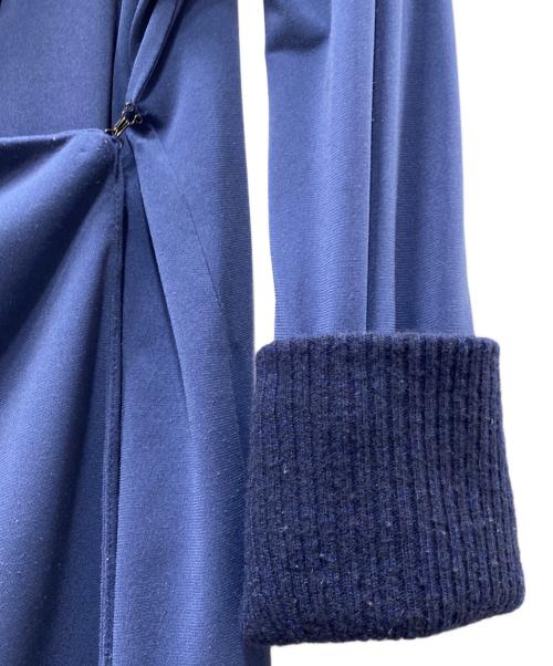 MM6 Maison Margiela（エムエムシックスメゾンマルジェラ）MM6 Maison Margiela (エムエムシックスメゾンマルジェラ) リブカラーカーディガン ネイビー サイズ:Mの古着・服飾アイテム