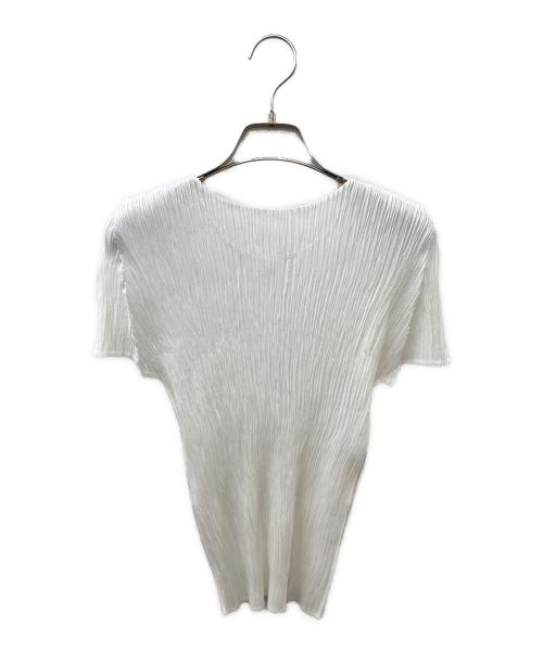 PLEATS PLEASE（プリーツプリーズ）PLEATS PLEASE (プリーツプリーズ) プリーツ半袖カットソー ホワイト サイズ:3の古着・服飾アイテム