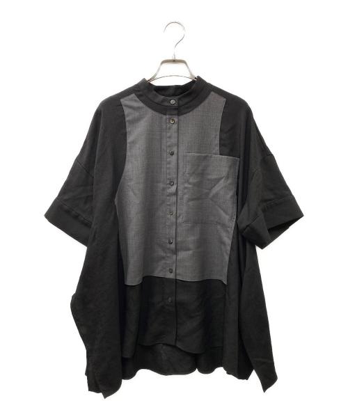 ENFOLD（エンフォルド）ENFOLD (エンフォルド) VEST DOCKING SHIRT ブラック サイズ:SIZE 38の古着・服飾アイテム