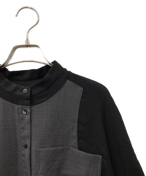 ENFOLD（エンフォルド）ENFOLD (エンフォルド) VEST DOCKING SHIRT ブラック サイズ:SIZE 38の古着・服飾アイテム