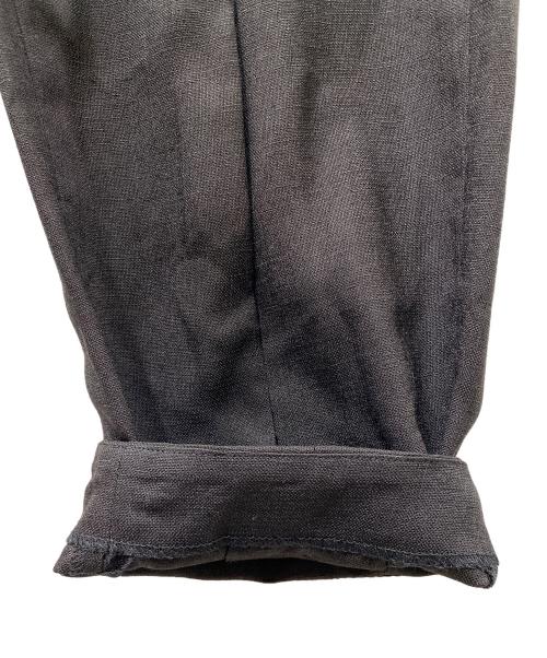 ENFOLD（エンフォルド）ENFOLD (エンフォルド) DRAPE TAPERED-TROUSERS ブラック サイズ:SIZE 38の古着・服飾アイテム