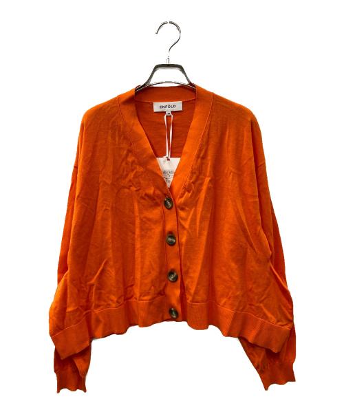 ENFOLD（エンフォルド）ENFOLD (エンフォルド) WAVE DRAPE CARDIGAN カーディガン オレンジ サイズ:38 未使用品の古着・服飾アイテム