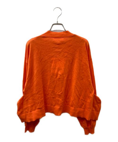 ENFOLD（エンフォルド）ENFOLD (エンフォルド) WAVE DRAPE CARDIGAN カーディガン オレンジ サイズ:38 未使用品の古着・服飾アイテム