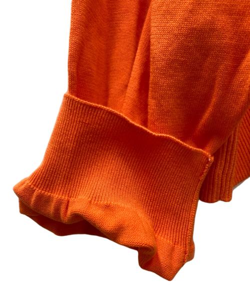 ENFOLD（エンフォルド）ENFOLD (エンフォルド) WAVE DRAPE CARDIGAN カーディガン オレンジ サイズ:38 未使用品の古着・服飾アイテム