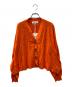 ENFOLD（エンフォルド）の古着「WAVE DRAPE CARDIGAN カーディガン」｜オレンジ