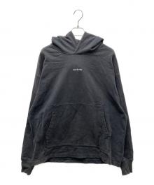 Acne studios（アクネ ストゥディオズ）の古着「ロゴプリントプルオーバーフーディ」｜ブラック×ホワイト