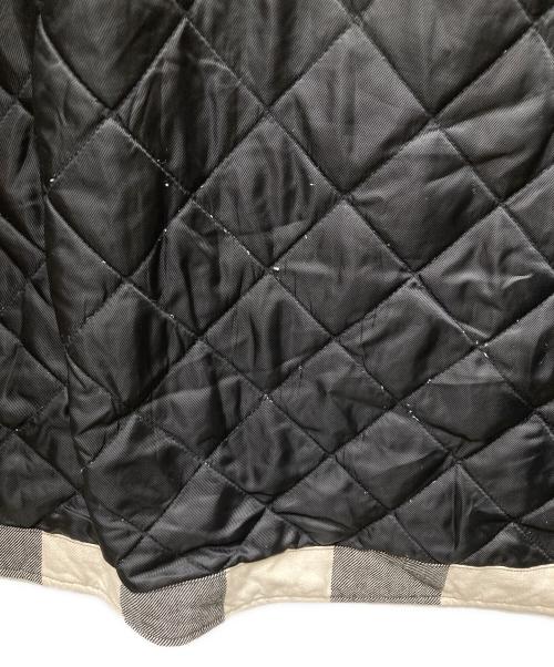Acne studios（アクネ ストゥディオズ）ACNE STUDIOS (アクネ ストゥディオズ) 23AWフェイスパッチ中綿チェックシャツジャケット ホワイト×ブラック サイズ:Lの古着・服飾アイテム