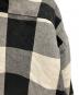 中古・古着 ACNE STUDIOS (アクネ ストゥディオズ) 23AWフェイスパッチ中綿チェックシャツジャケット ホワイト×ブラック サイズ:L：14000円
