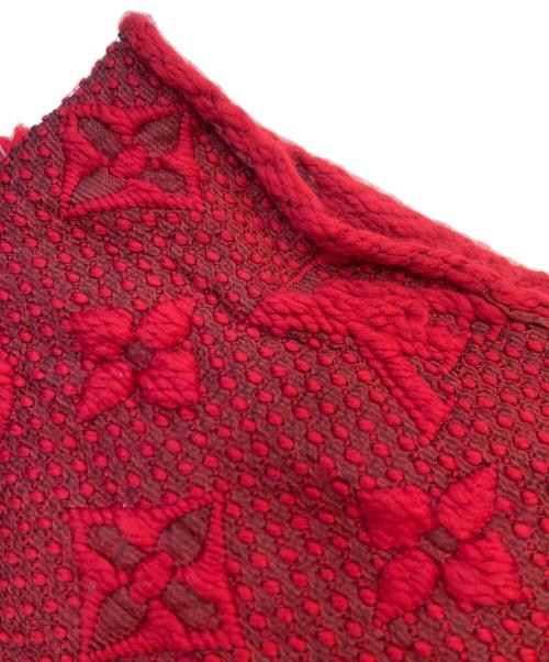 LOUIS VUITTON（ルイ ヴィトン）LOUIS VUITTON (ルイ ヴィトン) エシャルプ・ロゴマニア ウールシルク モノグラムマフラー レッドの古着・服飾アイテム