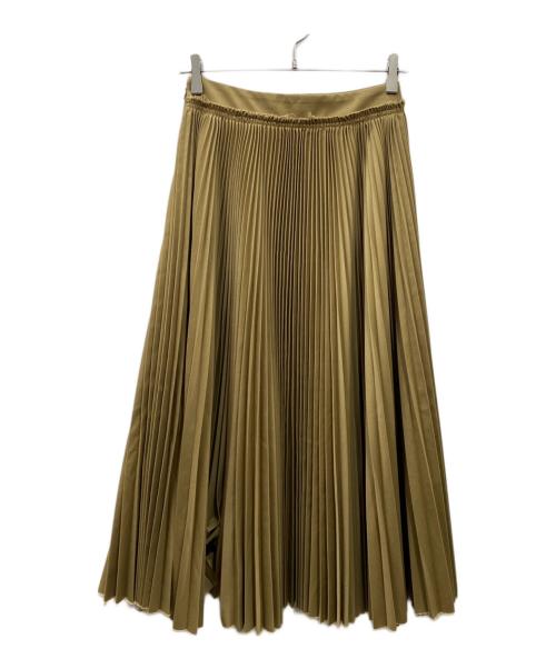 YLEVE（イレーヴ）YLEVE (イレーヴ) チノアコーディオンプリーツスカート ベージュの古着・服飾アイテム